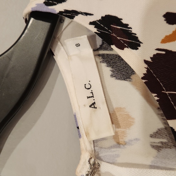 ⭕️ PRICE FIRM A.L.C. 3/4 Sleeve Terry 100% Silk Dress Size 8 - Picture 6 of 10